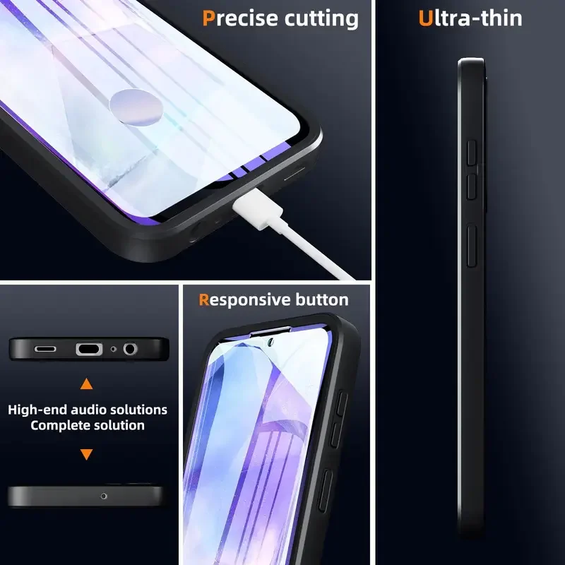 360 Full Body Built-in Screen Protector Phone Case Cover