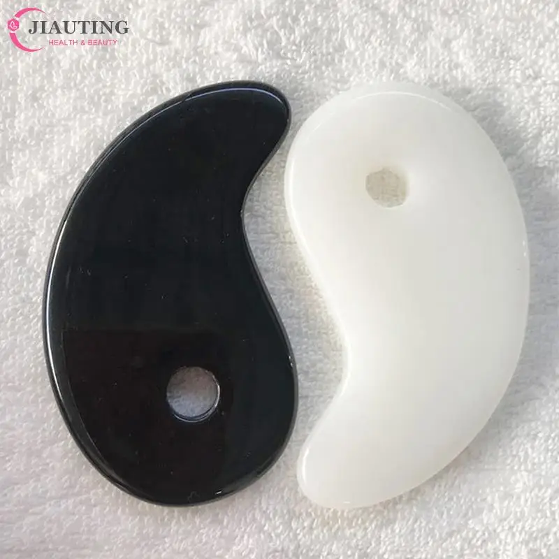 1pc Beeswax/Jade Guasha Scraping Massage Scraper Face Massager Acupuncture Gua Sha Board Acupoint Face Eye Care SPA Massage Tool