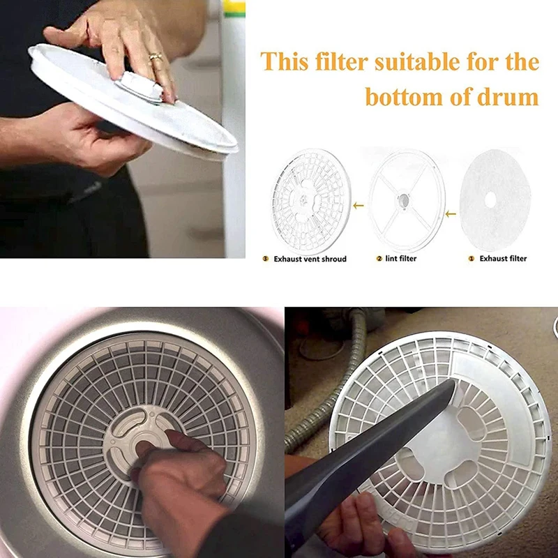 30 Pieces Clothes Dryer Exhaust Filter,Universal Portable Dryer Lint Filter Replacement For Panda/Magic Chef/Sonya/Avant images - 6