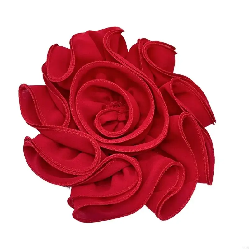 P88B Large Rose Flower Brooches Light Weight Flower Brooch Ceremony Clothes Accessory