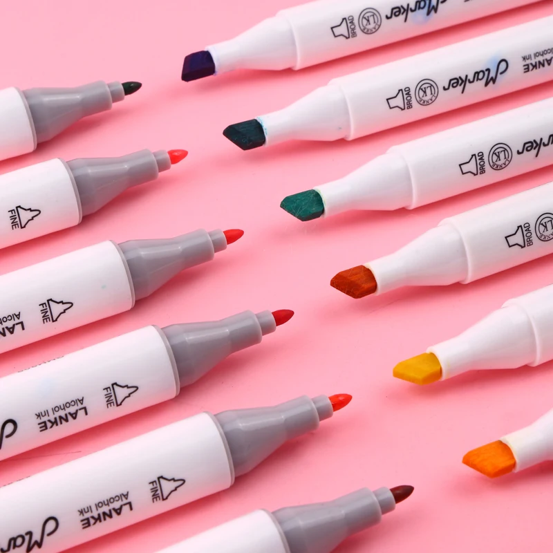 CHENYU 80Colors Alcohol Brush Markers Pen Sketch Art Marker Dual Heade –  AOOKMIYA