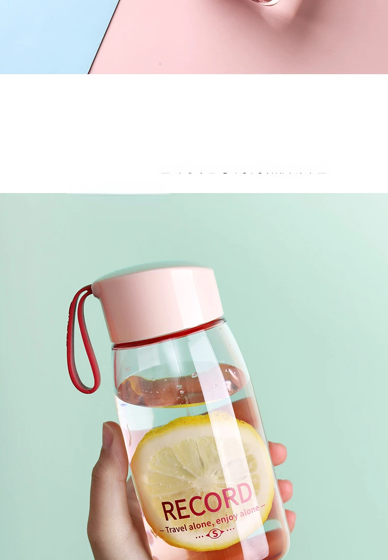 Description Picture 6 of item380ml Plastic Water Bottles Transparent Bottle Outdoor Sports Water Cup Water Mug Student Portable Mug
