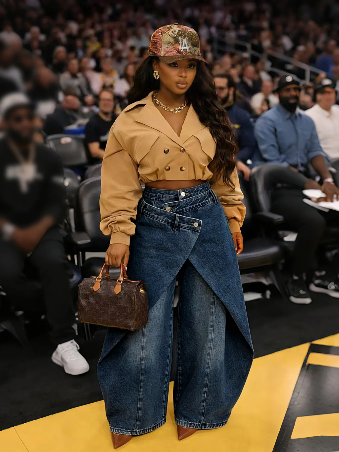 Fashional Wide Leg Jeans Pants Sexy Women High Waist Elegant Streetwear Denim Straight Trousers