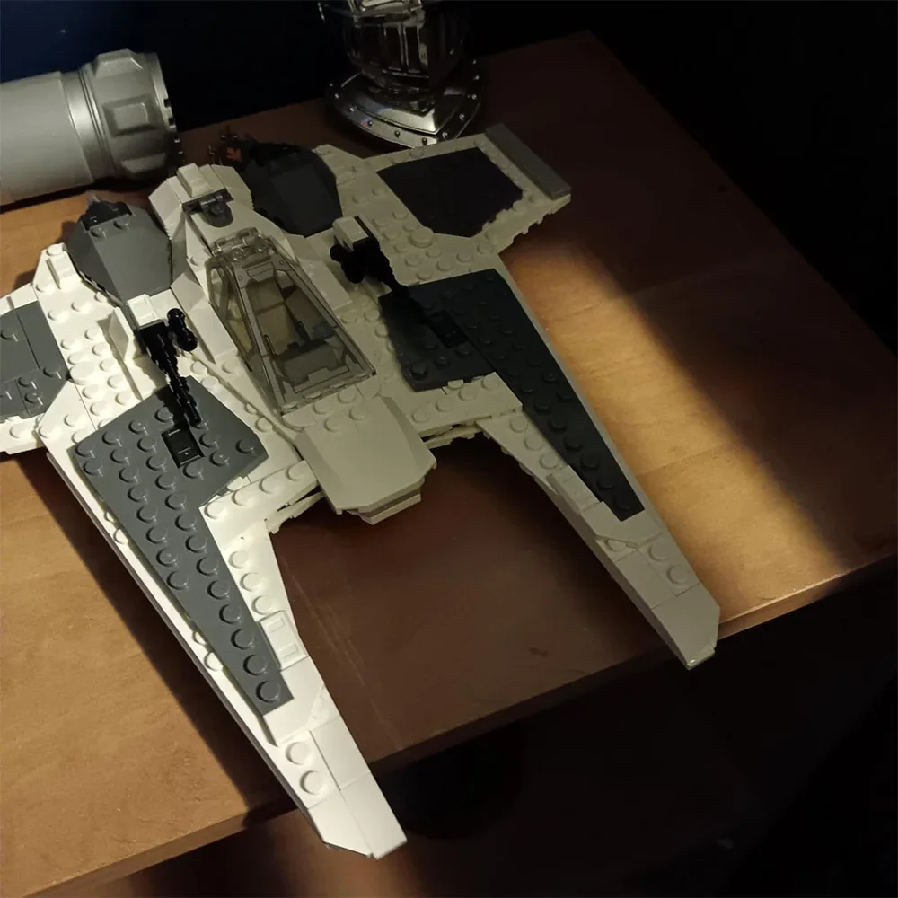 New Fighter Plane Model Toy, Fighter vs TIE Interceptor 75348 Building Blocks Set, Fans to Make and Display