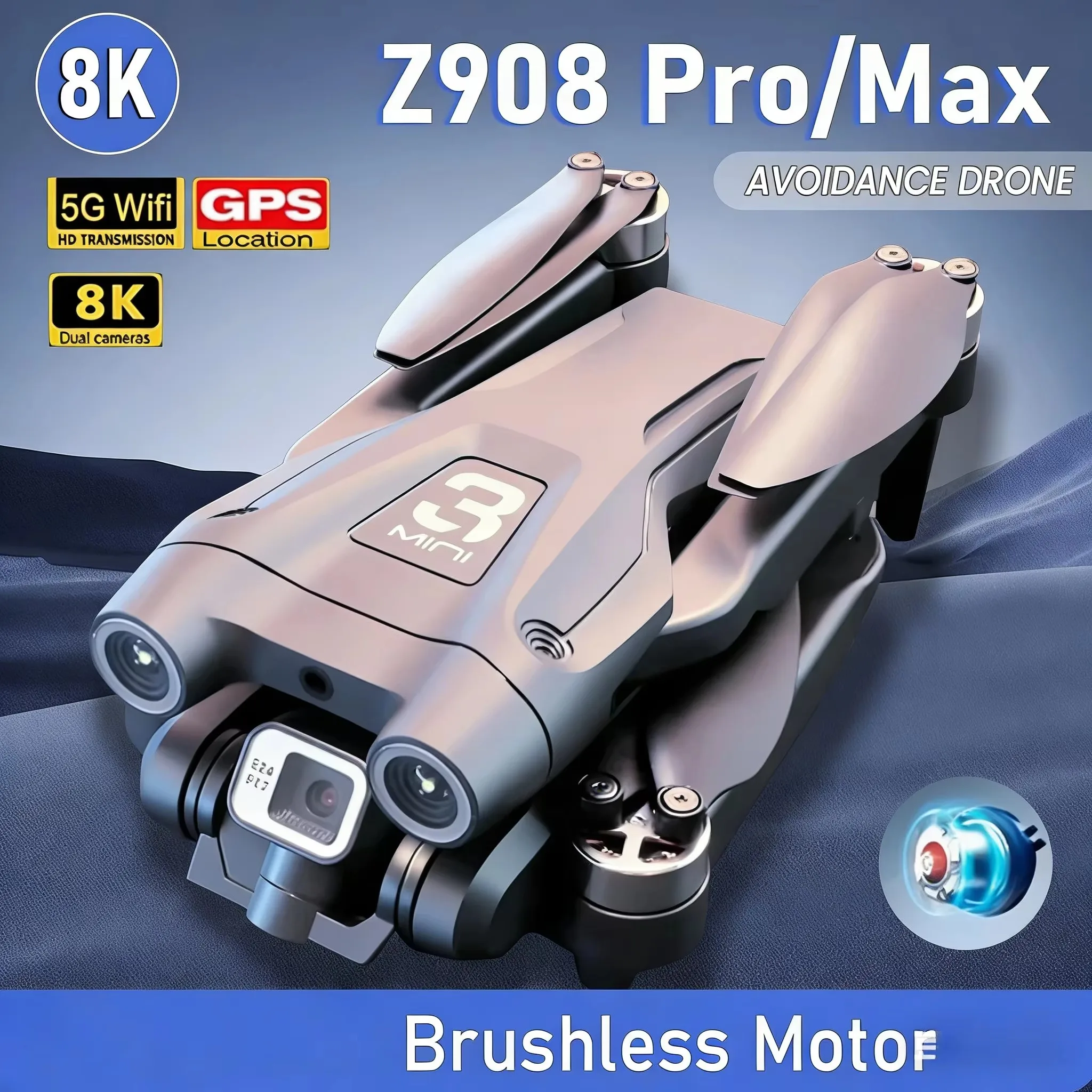 โดรน Z908 Pro /MAX 8K ESC ระดับมืออาชีพ 4K พร้อมระบบ Optical Flow Localization หลบหลีกสิ่งกีดขวาง 3 ด้าน ควอดคอปเตอร์ ของเล่น