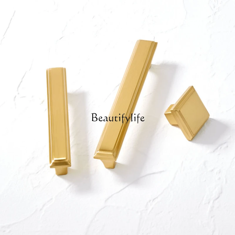 

Wardrobe Door Handle Drawer Antique Light Luxury Single Hole New Chinese Furniture Solid Metal Handle