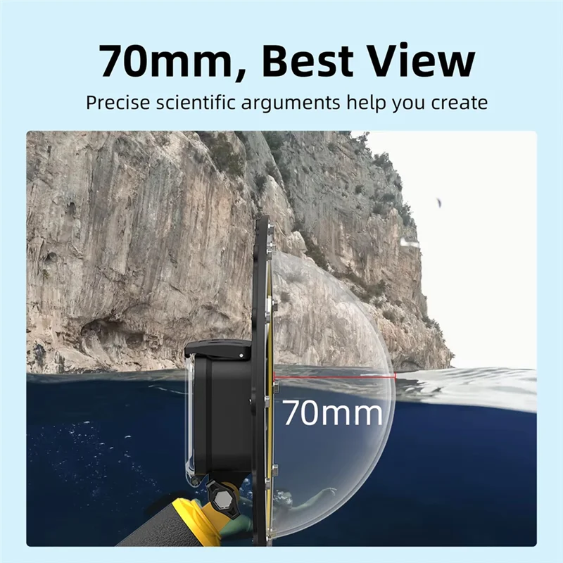 ABUO GoPro Hero 9-13 için 30m Su Geçirmez Kasa, Optik Kubbe