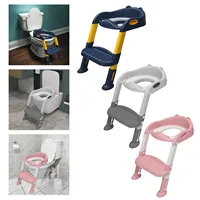 Children Toilet Seat Soft Pad Foldable Adjustable Step Stool Anti-Slip for Kids Comfortable Soft Cushion Toilet Auxiliary Ladder 1