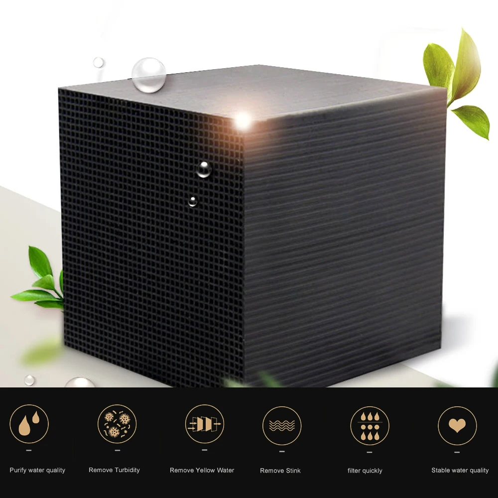 Water Purifier Cube Aquarium Filter Eco-Aquarium Filter Ultra Strong Filtration & Absorption 10X10X5CM fish  Filter Media