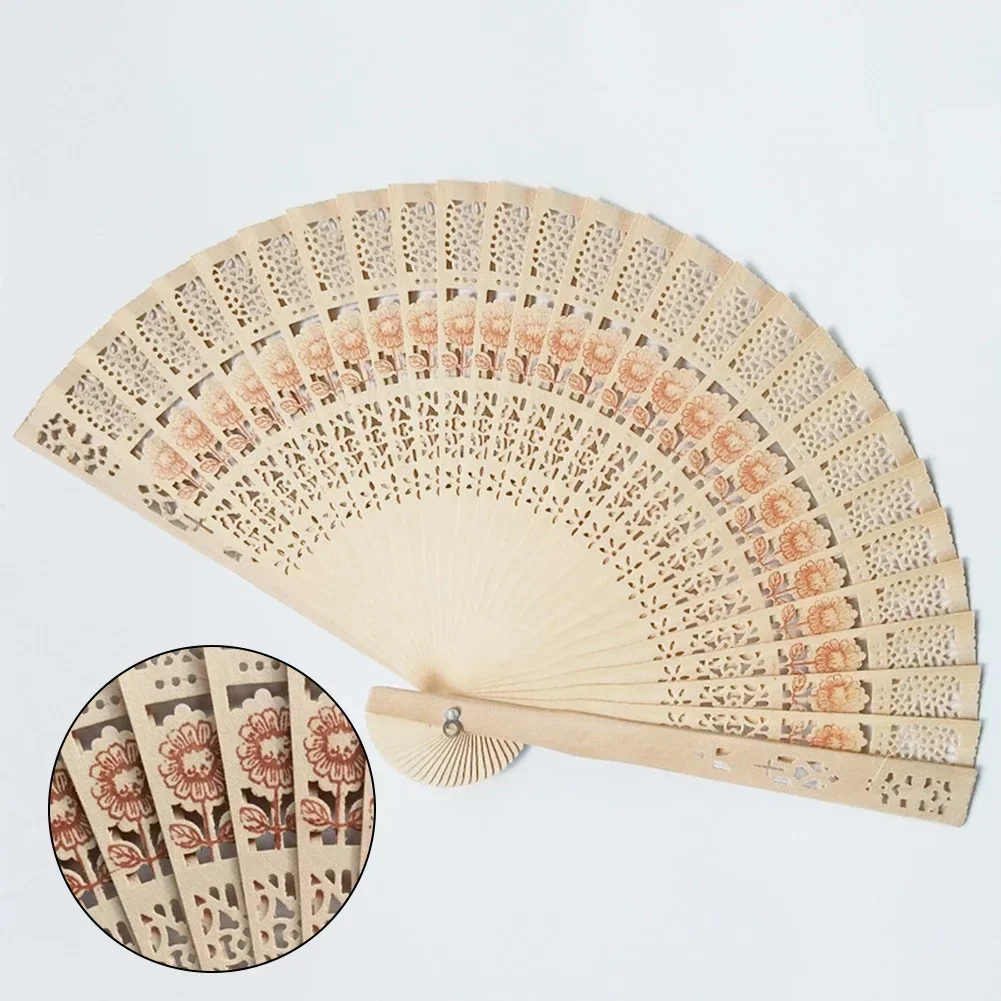 Hand Folding Fan Art Craft Chinese DIY Dance Hand Fan For Party Wedding Decoration Home Decoration Ornaments 1pcs