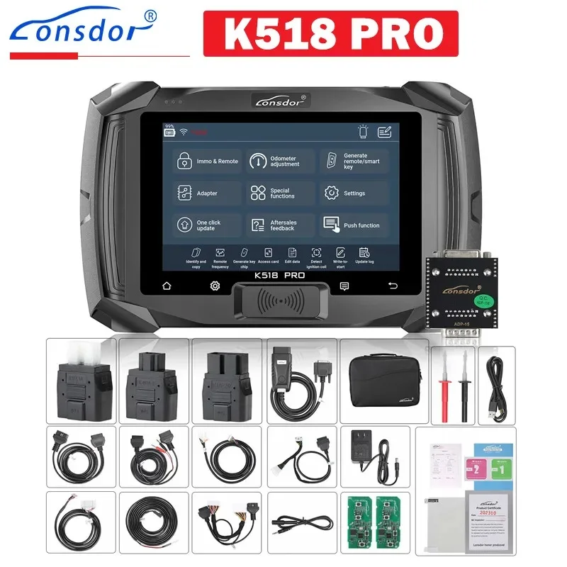 Lonsdor K518 프로 풀 버전, 도요타 FP30 케이블, 닛산 40 BCM 케이블, JCD, JLR 및 ADP 어댑터용, LT20 2 개 포함