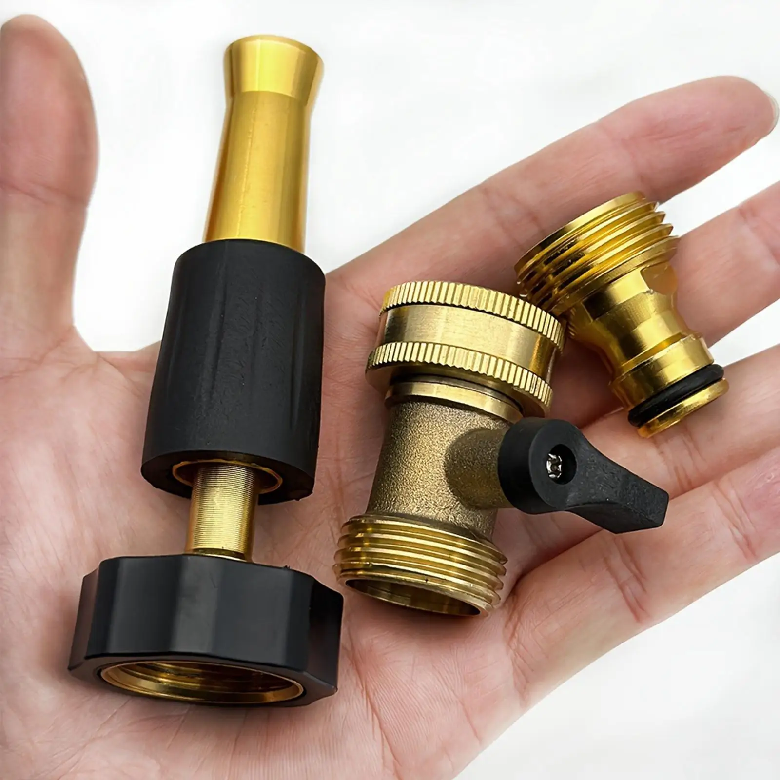 Practical Metal Garden Hose Spray Nozzle Adapter Heavy Duty with Valve Watering Tool for Outdoor Garden Automatic Watering Practical Metal Garden Hose Spray Nozzle Adapter Heavy Duty with Valve Watering Tool for Outdoor Garden Automatic Watering