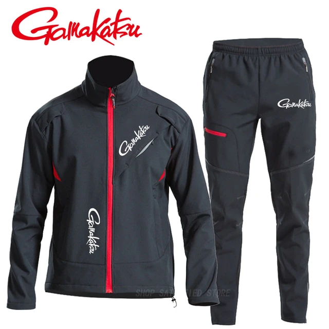 Gamakatsu-Conjunto de ropa de pesca impermeable para hombre, cortavientos,  chaqueta de pesca, pantalones de pesca gruesos, abrigo cálido, invierno -  AliExpress