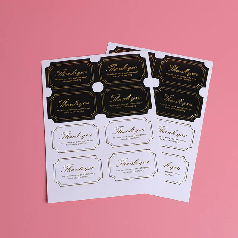 40-80pcs "Thank you" Paper Sealing Labels Stickers Gift Envelopes Party Box Seals Card Making Photo Decoration Sealing