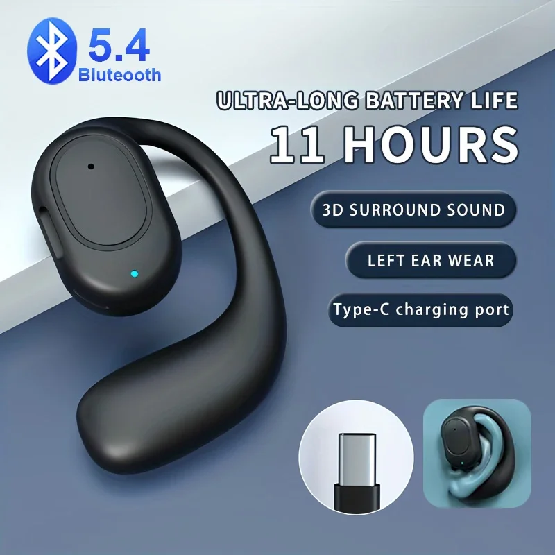 Wireless Bluetooth Headset Full Open Headphones Air Conduction Ear Hook Earphones Handsfree Noise Canceling Audifonos Sports 2