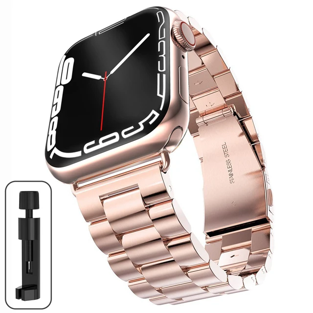 Elegant Titanium Stainless Steel Watch Strap - Premium Color Finish Bracelet