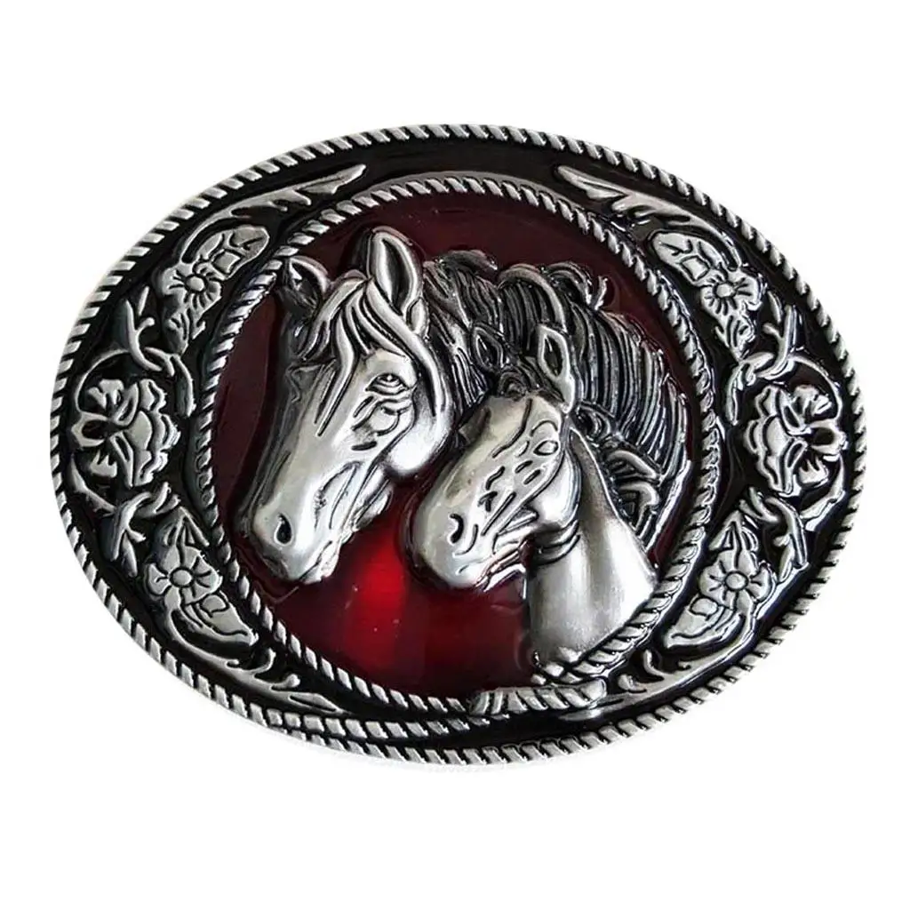 Horse Shape Buckle Belt Buckle Men Fashion Accessories Silver