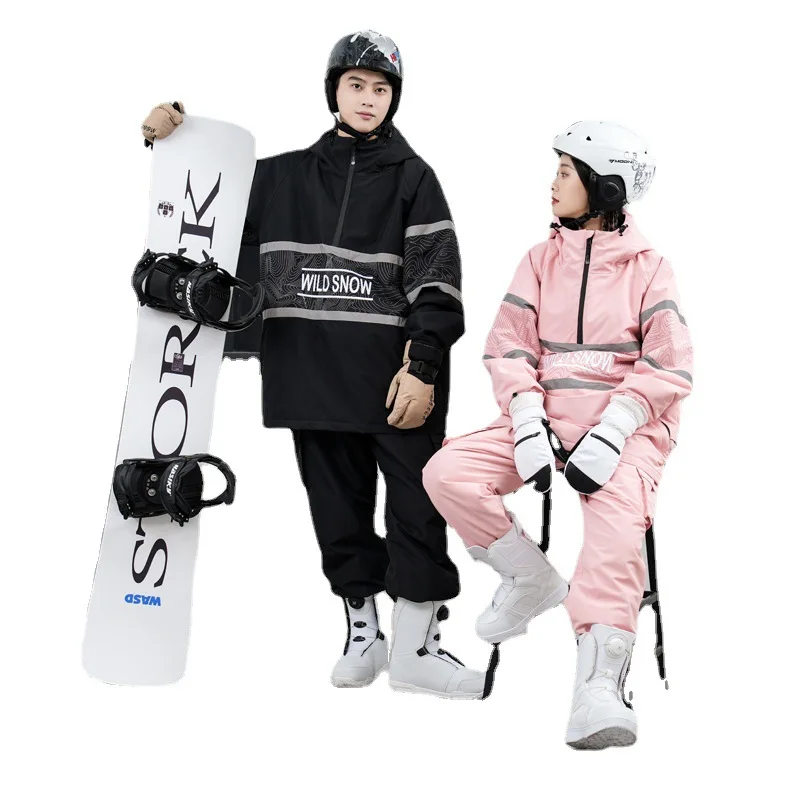 

Winter New Ski Suit Warm Outdoor Snowboard Jacket Men Overalls Ski Set Windproof Waterproof Women Clothing Breathable Snow Pants