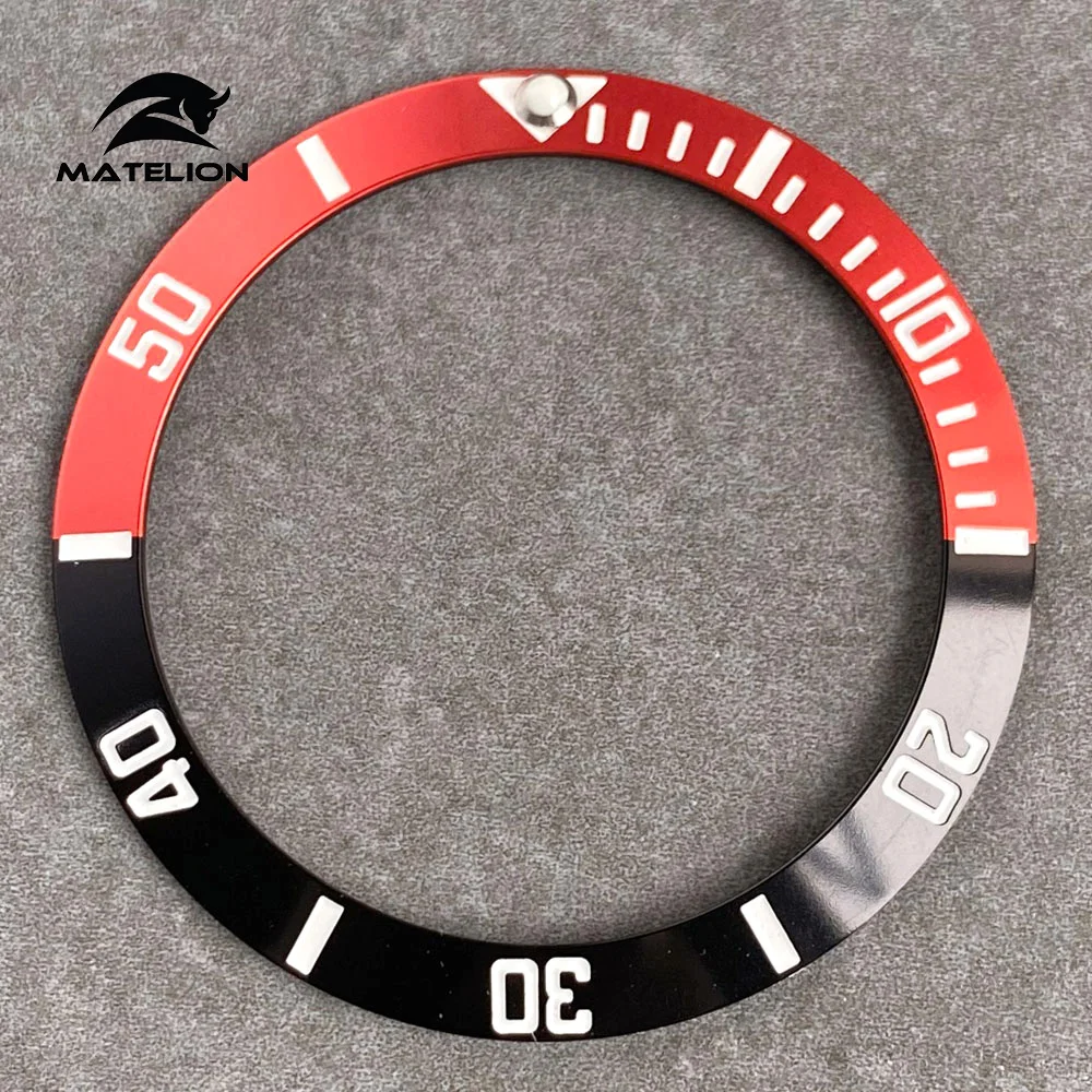 Ceramic Alloy Watch Bezel Insert Ring - 38mm Slope Fit for 40mm Watch Case, Men's Diving Watch Accessory