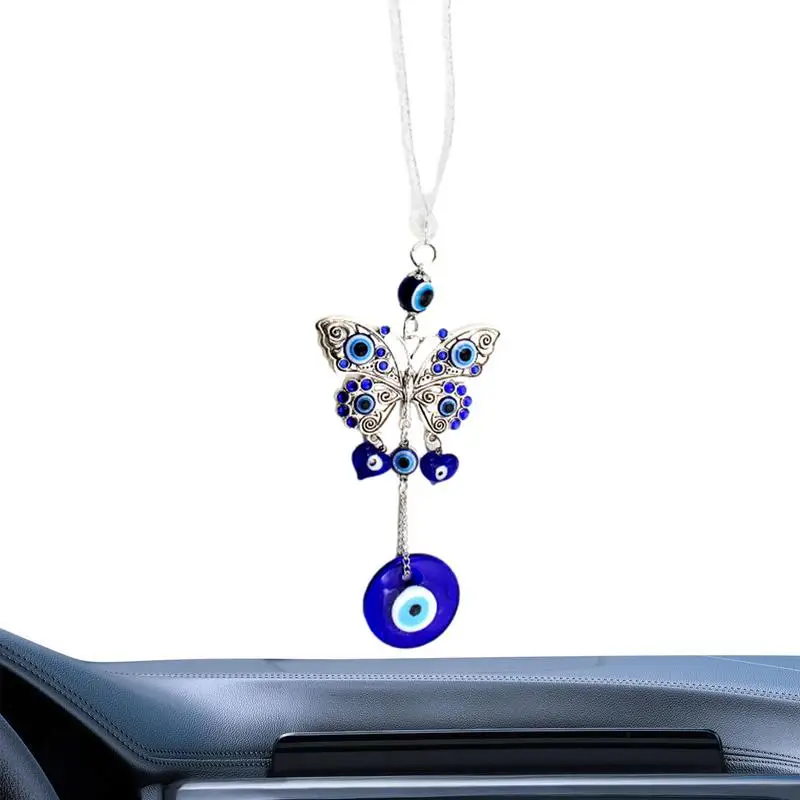 

Turkish Blue Evil Eye Evil Eye Pendant Handcrafted Elegant Fashionable Stylish Delicate Durable Crystal Butterfly Evil Eye Rear