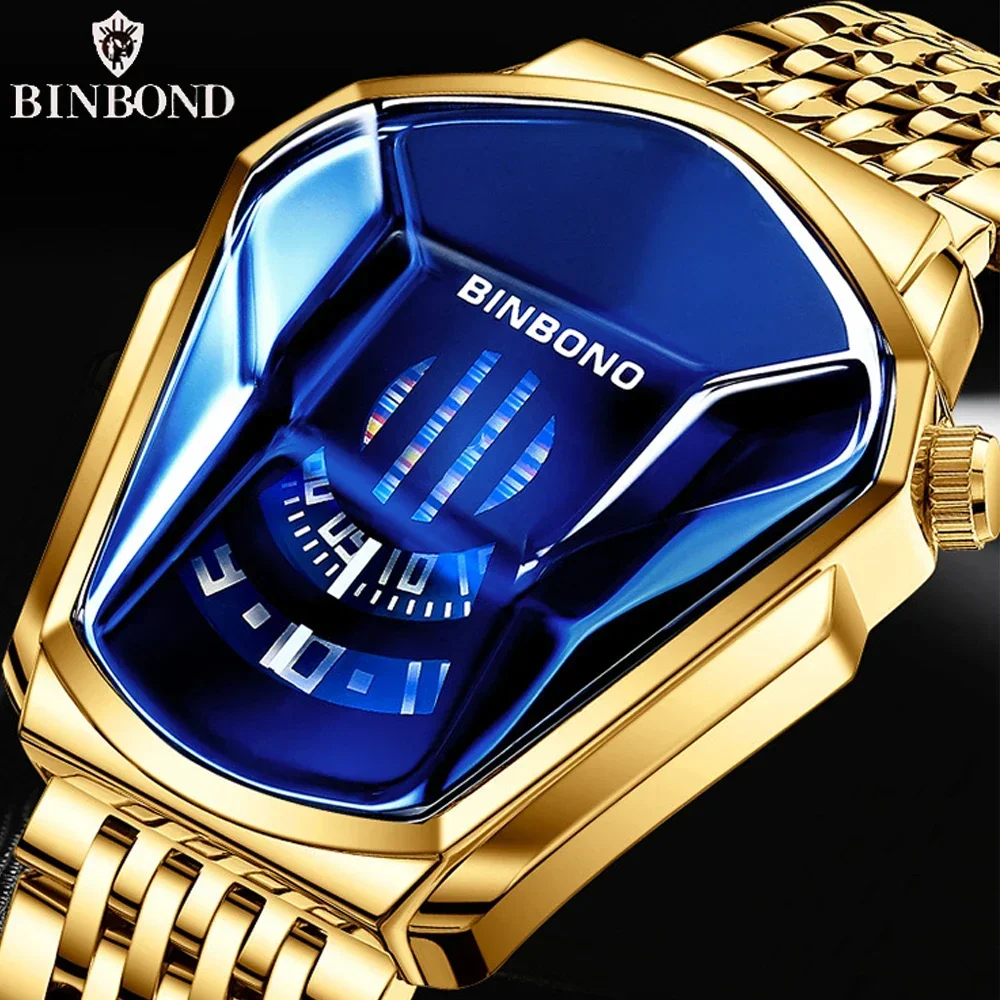 BINBOND Luxury Stainless Steel Men's Fashion Quartz Watch