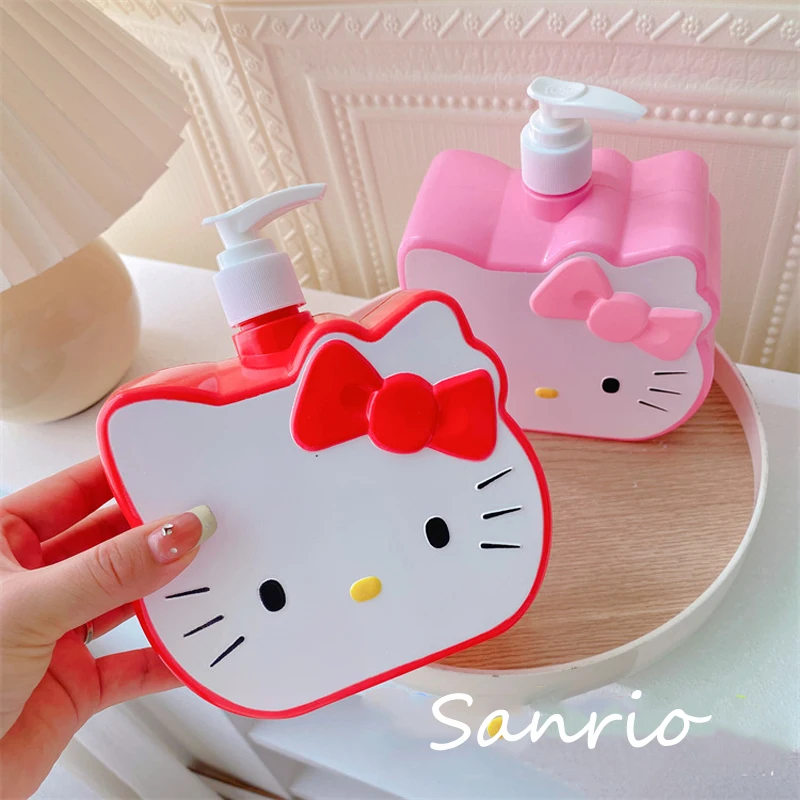 

Sanrio Hello Kitty Cute Creative Refillable Bottle Travel Portable Shower Gel Shampoo Lotion Press Bottle Portable Empty Bottle