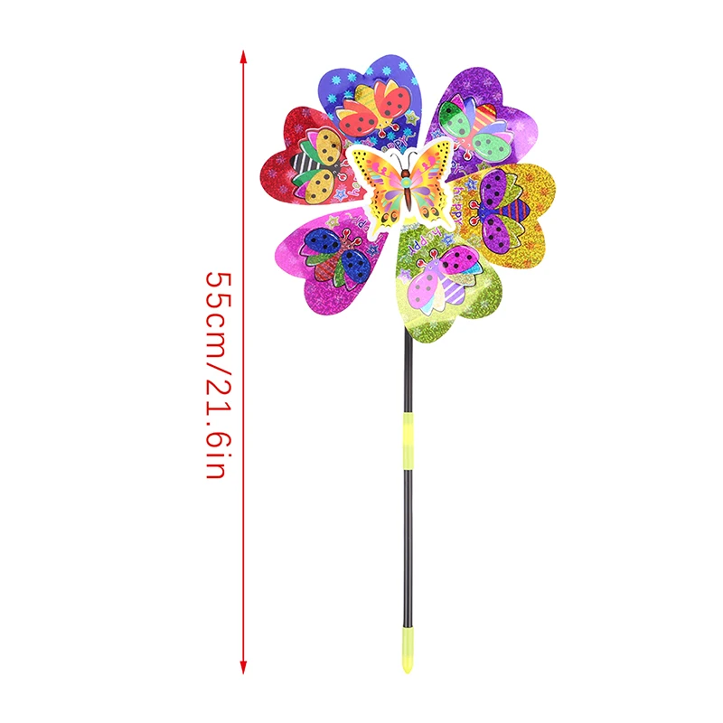 1Pc Cartoon Animal 3D Pinwheel Colorful Sequin Windmill Home Garden Decoration Wind Spinner Whirligig Yard Decor Outdoor Kid Toy wind spinner toys