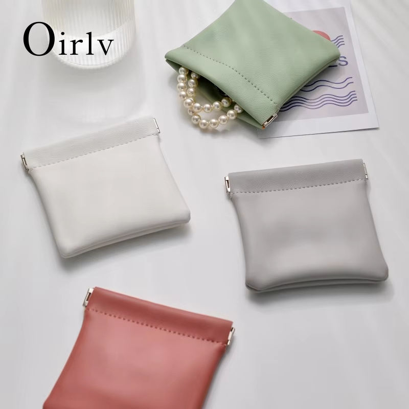 Oirlv PU Leather Jewelry Packaging Bags Necklace Ring Bracelet Earrings Organizer Storage Snap High End Mini Gift Jewelry Pouch