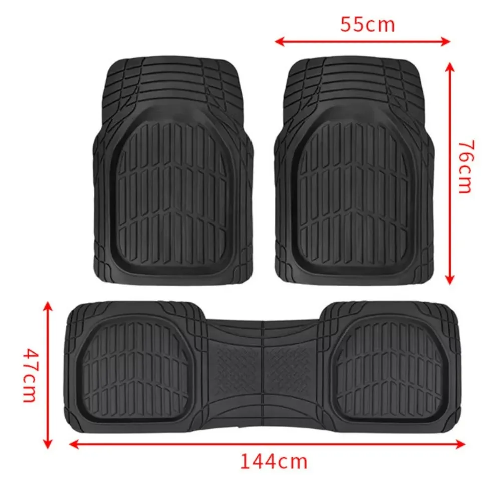 Set di 3 Tappetini Universali in PVC per Auto, Antiscivolo, Impermeabili, Resistenti, per Tutte le Stagioni, Kit di Protezione per Interni Auto - Image 6