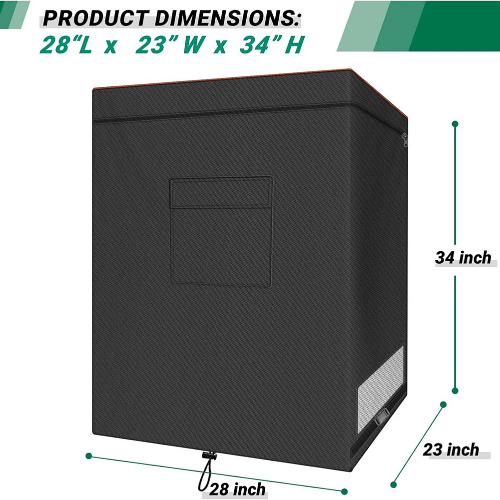 Protective Chest Freezer Cover Made from 210D Oxford Cloth Features Airflow Mesh and Adjustable Fit for Stability