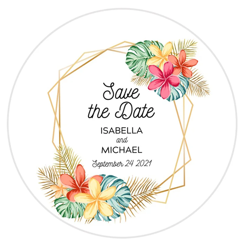 Pegatinas Personalizadas Para Bodas – Con Nombre Y Fecha, Ideales Para Invitaciones, Regalitos, Recuerdos, Candy Bar…