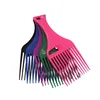 1 Piece Wide Teeth Brush Pick Comb Fork Hairbrush Insert Hair Pick Comb Plastic Gear Comb For Curly Afro Hair Styling Tools 4