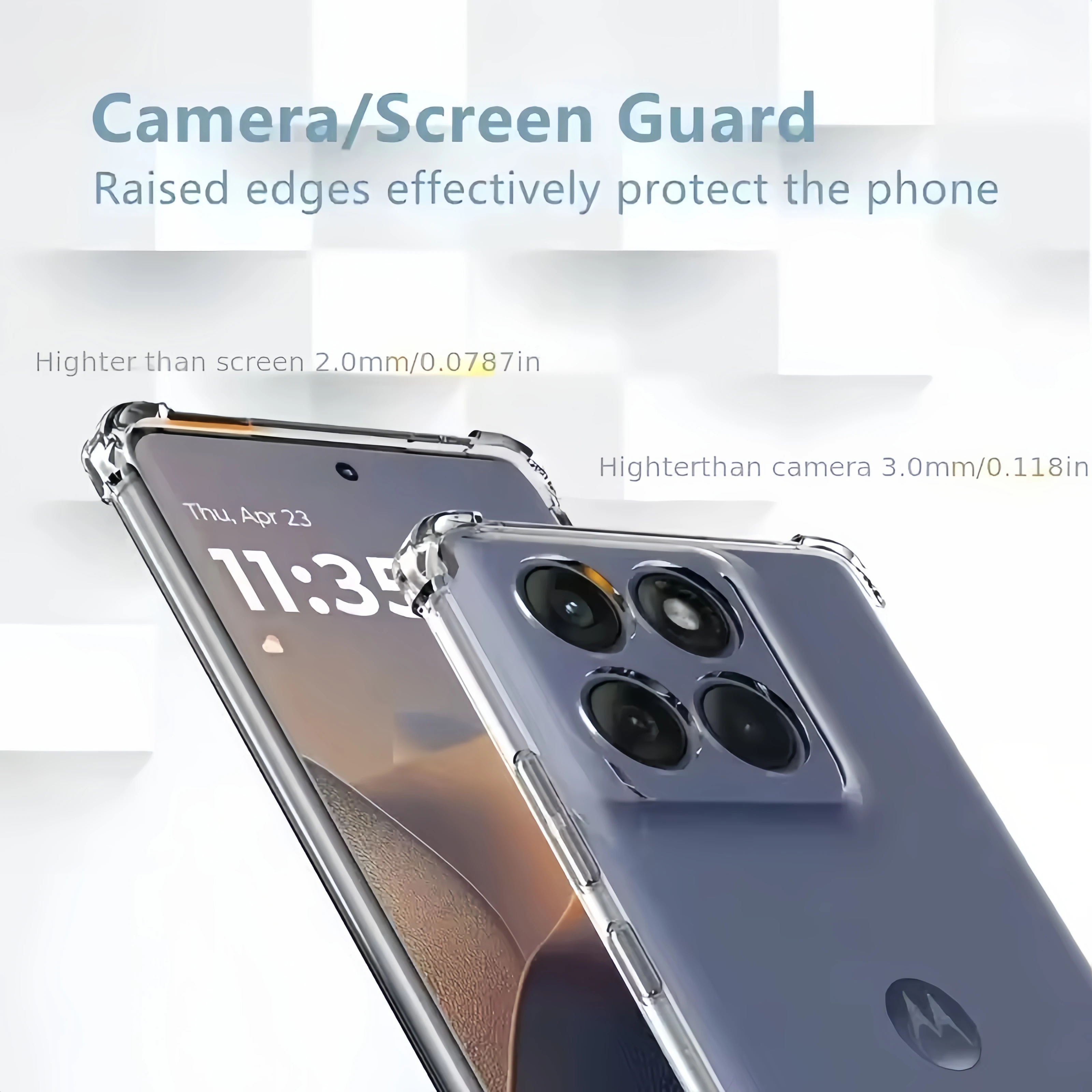 Durable Shockproof Silicone Phone Case with Clear Protective Cover