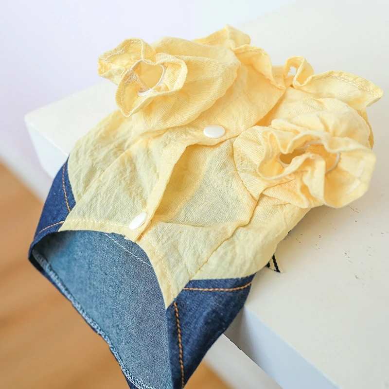 new Dogs Princess Dress Dogs Skirt Strap Dress For Girl Denims Puppies Dresses Clothing Dresses