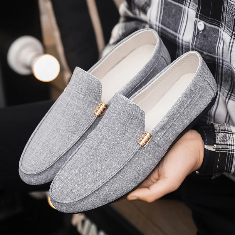 Men's Simple Solid-Color Loafers, Comfortable, Soft, Versatile, and Easy to Slip on - 2
