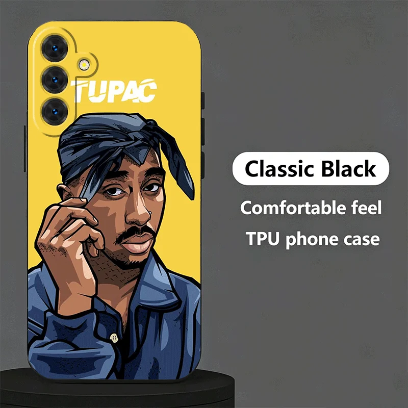 Soft Phone Case with Rapper Tupac Design