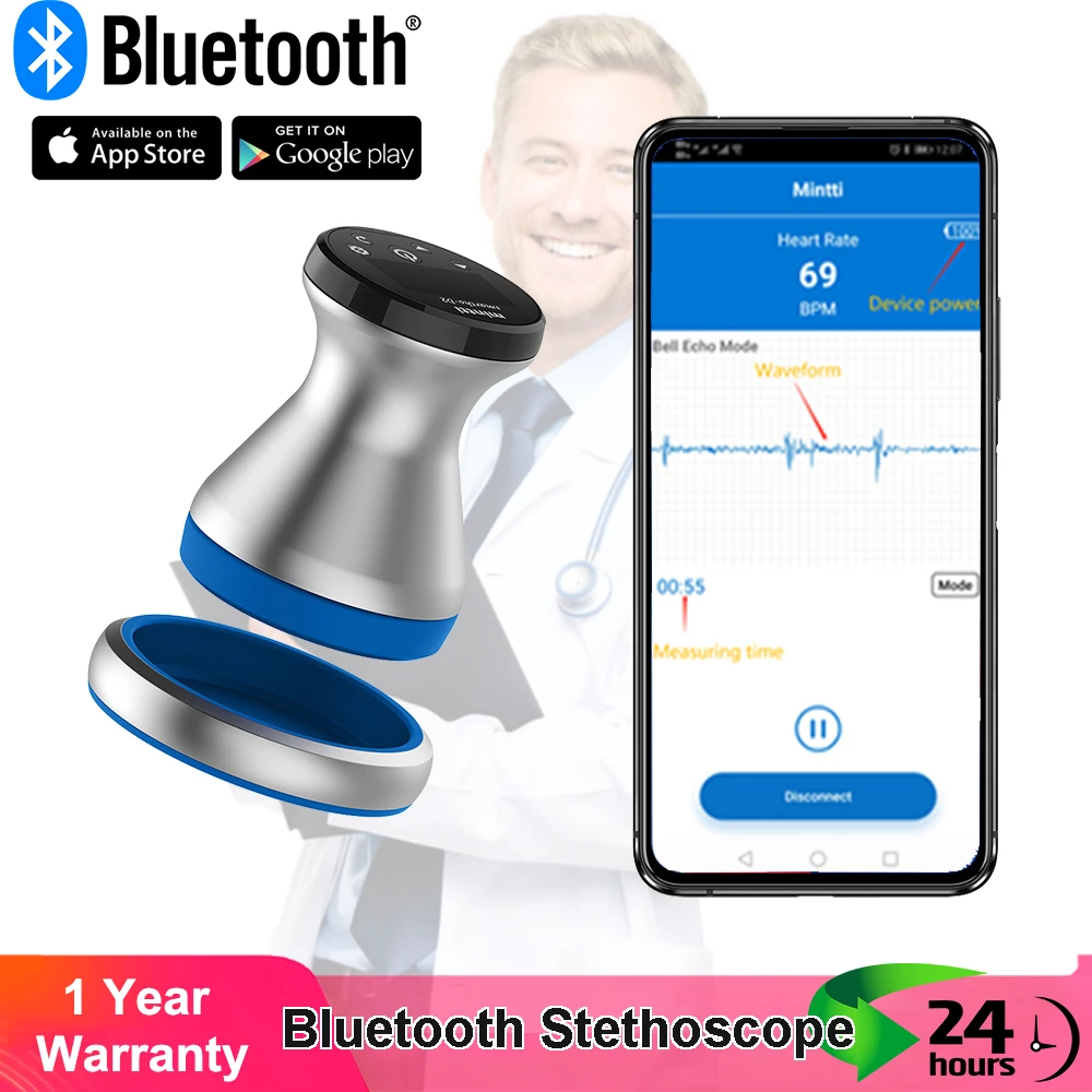 Medical Bluetooth Cardio Pulmonary Stethoscope Telemedicine Respiratory