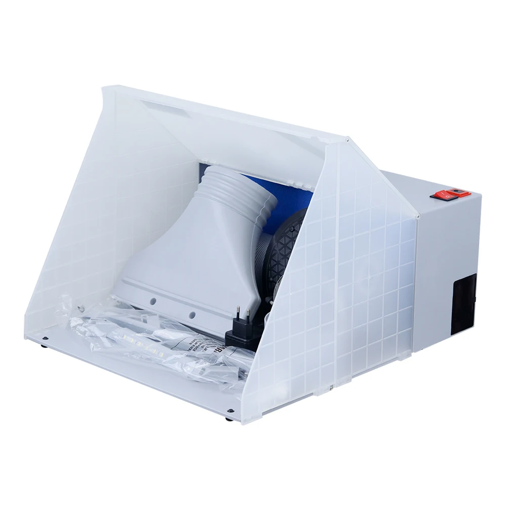 Portable Airbrush Paint Spray Booth Exhaust Fan Model Coloring Sturdy Paint Boot