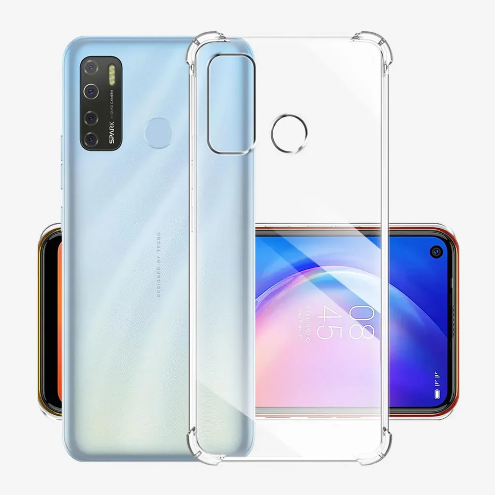 Clear Shockproof Silicone Phone Case - Transparent Protective Cover
