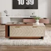 Extendable Coffee Table, 42"-65" Length Adjustable Reversible Wood Coffee Table with 2 Storage Drawers for Living Roo 6