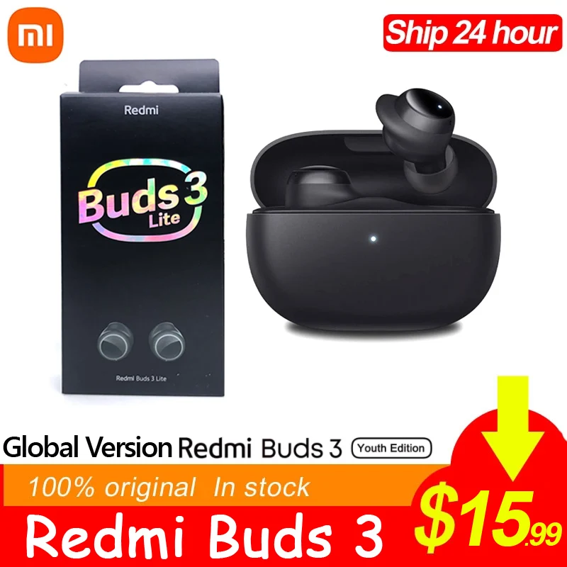 New Global version of the original Xiaomi Redmi Buds 3 Lite Youth Edition Bluetooth 5.2 TWS true wireless touch headset touch - ANKUX Tech Co., Ltd
