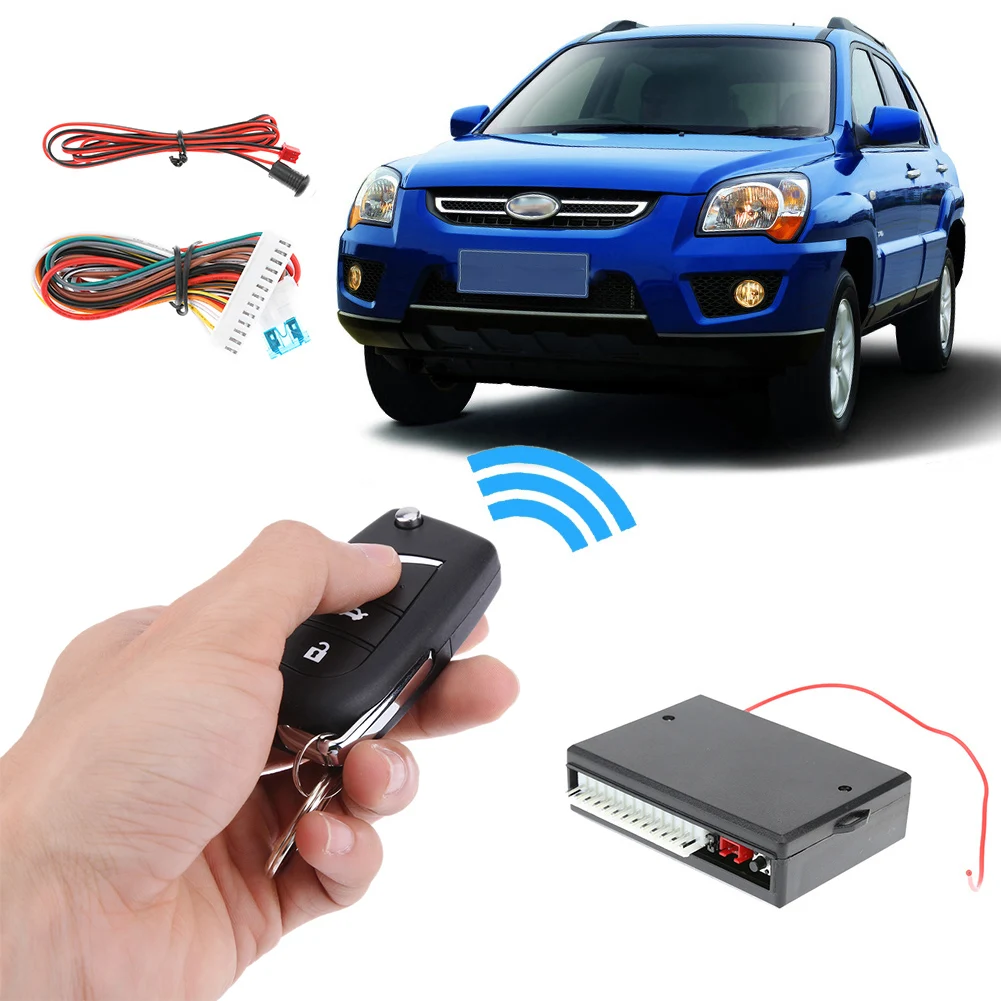 Sistema di accesso senza chiave per auto Kit di chiusura centralizzata con telecomando Blocco porta centrale per auto universale Sistema di accesso senza chiave remoto - immagine 5