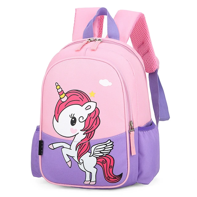 Mochila infantil con dibujos de unicornios para estudiantes de 2 a 5 años,  bolsa escolar para niños pequeños - AliExpress