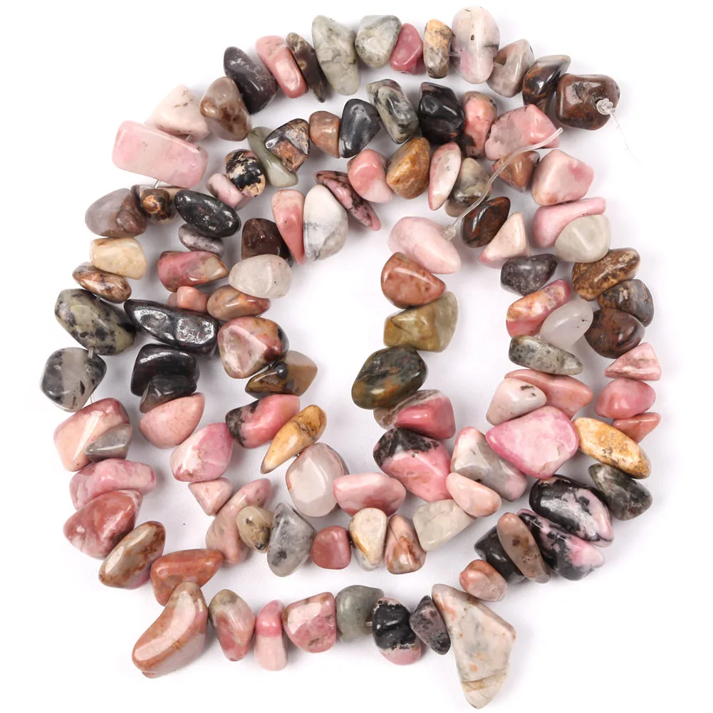 Natural Stone Irregular Gravel Beads for Jewelry Making - Freeform Beads for DIY Necklaces & Bracelets, 15'' Strand
