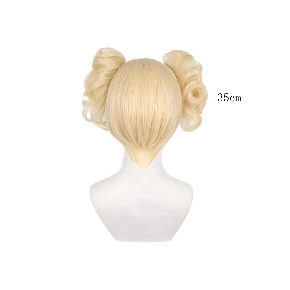 Blonde Synthetic Toga Himiko Cosplay Wig with Hair Bands for Festivals and Halloween