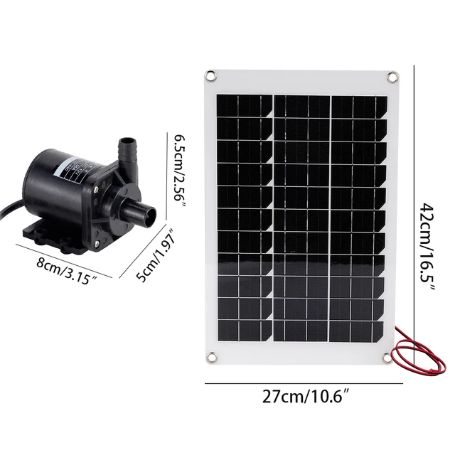 50W Napenergia -Vízszivattyúk Kefe Nélküli Napelemes Halak Vízmedence Készlet 12 V Kerti Dekoráció Medence Motoros Szökőkút - Image 6