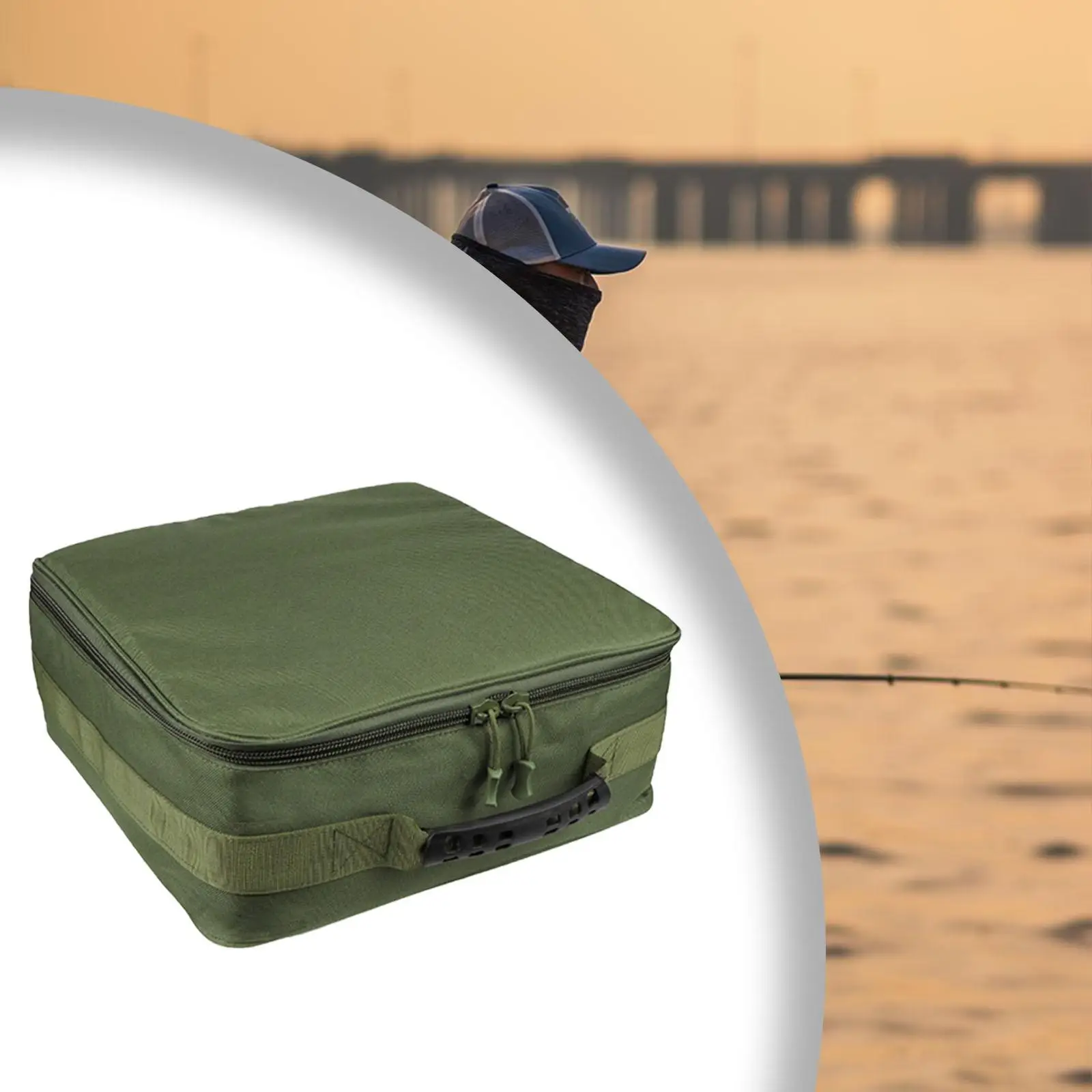 

Fishing Reel Bag with Handle Outdoor Protective Case Cover Fishing Reel Case
