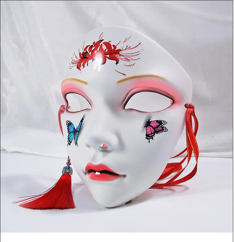 Halloween Party Mask Full Face Chinese Style Hand-painted