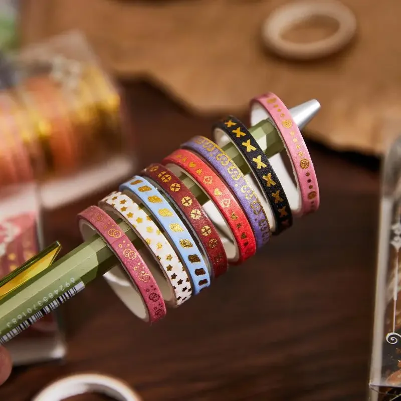 20Pcs Washi 테이프 세트 금박 장식 접착 테이프 Scrapbooking 리본 일기 장식을위한 Kawaii 편지지 마스킹 테이프