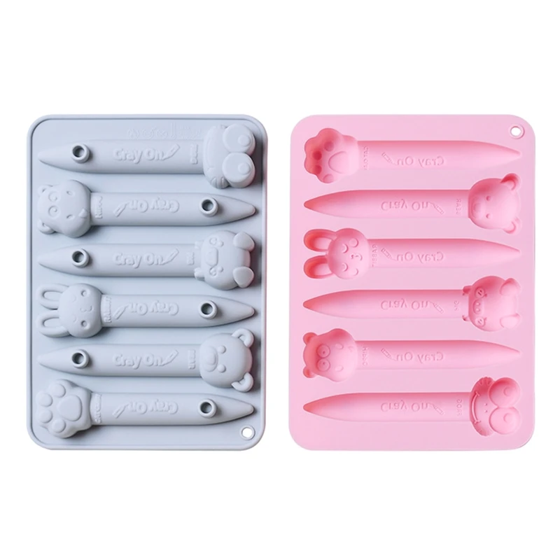 

6-in-1 Crayon Molds for Kid Student DIY for Palm Art Crafts Oven Fridge